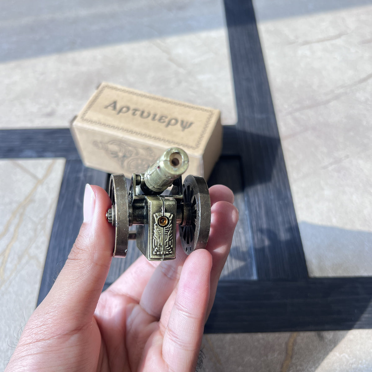 Vintage Artillery Cannon Tabletop Lighter