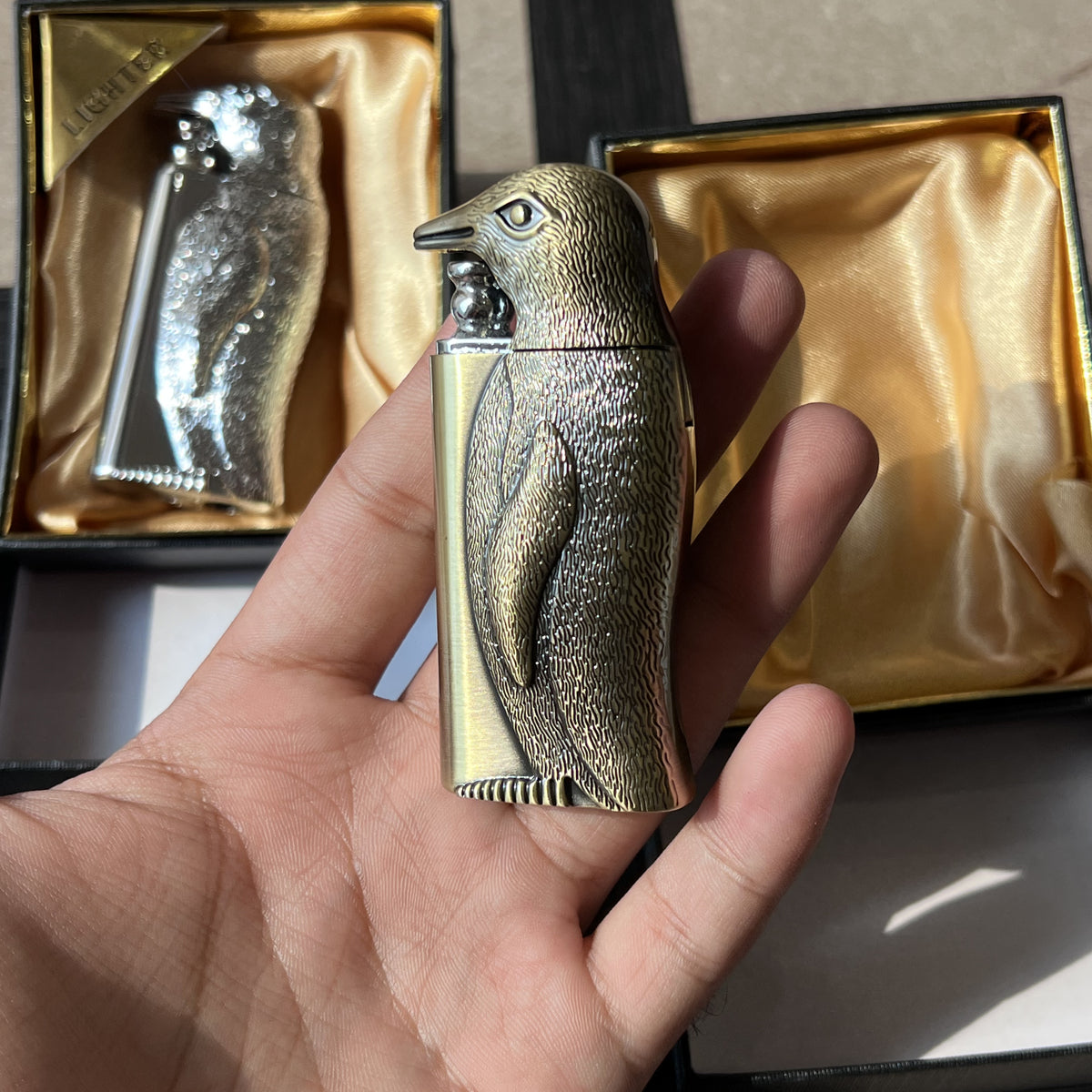 Vintage Penguin Dual Flame Lighter