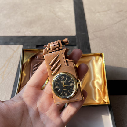 Vintage Watch Revolver Lighter