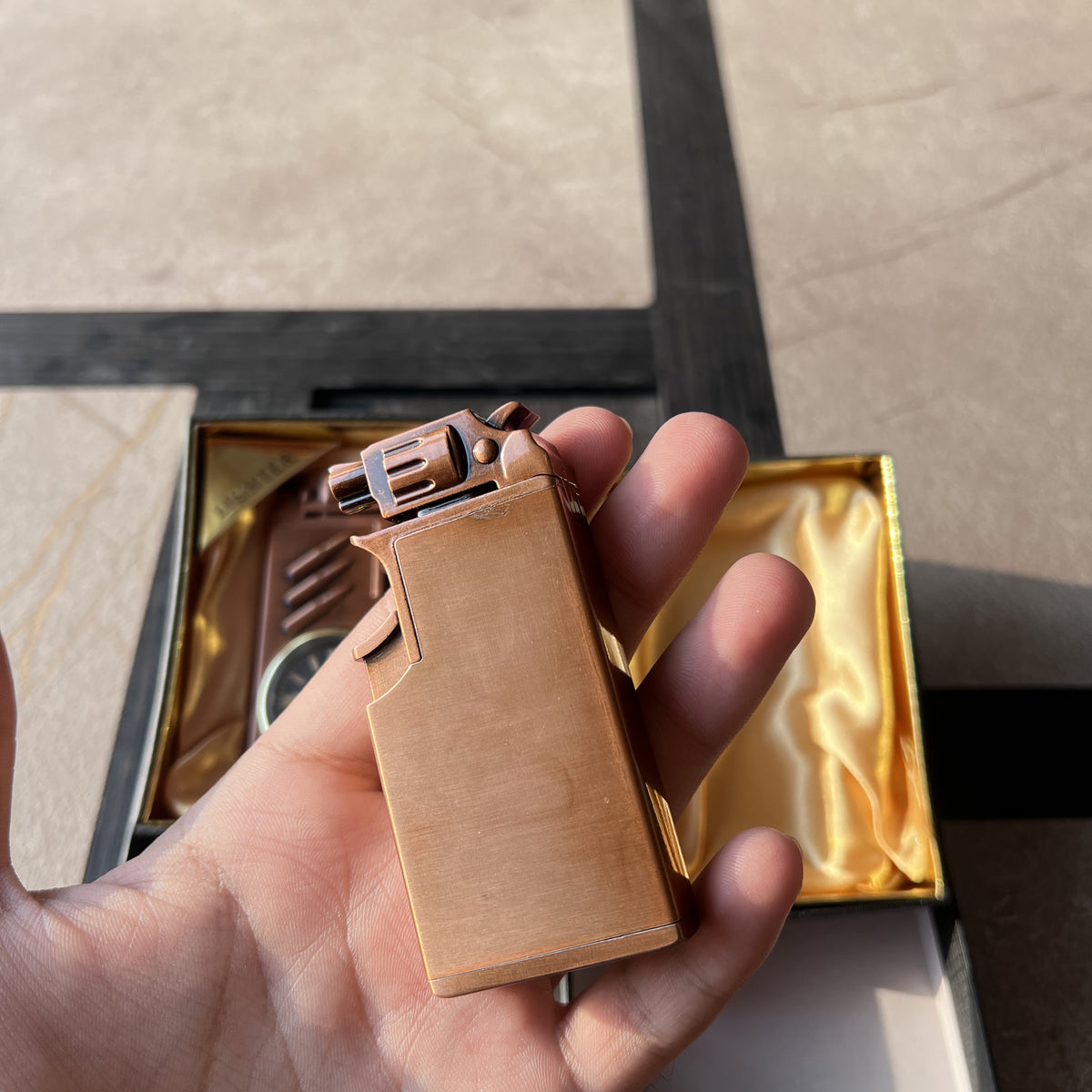 Vintage Watch Revolver Lighter