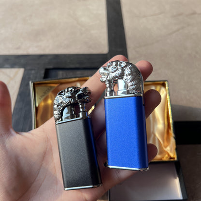 Sculpted Tiger Flip-Top Jet Butane Lighter