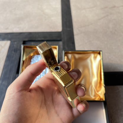 Hammered Metal Roller Strike Butane Lighter