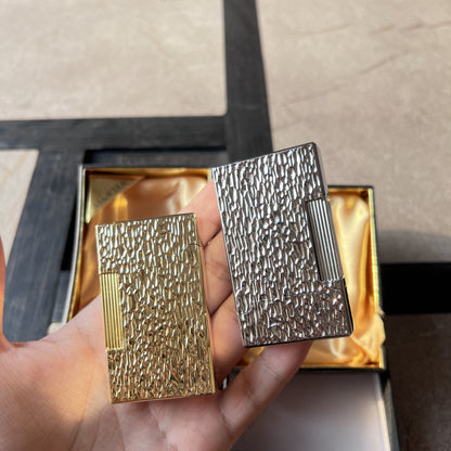 Hammered Metal Roller Strike Butane Lighter