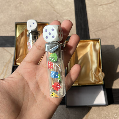 Clear Floating Dice Torch Lighter with LED Glow