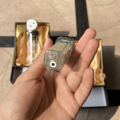 Clear Floating Dice Torch Lighter with LED Glow