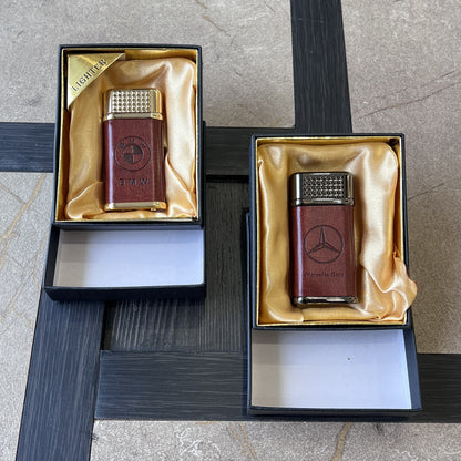 Leather Luxury Car Emblem Lighter