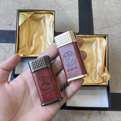 Leather Luxury Car Emblem Lighter