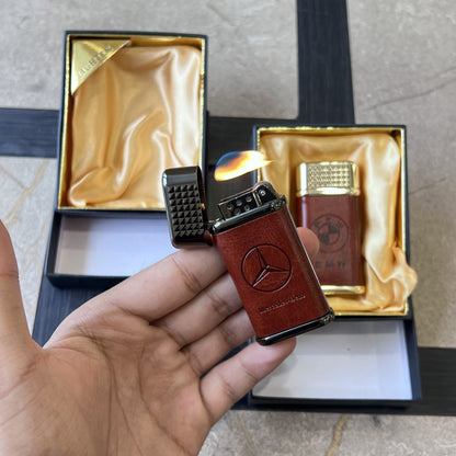Leather Luxury Car Emblem Lighter