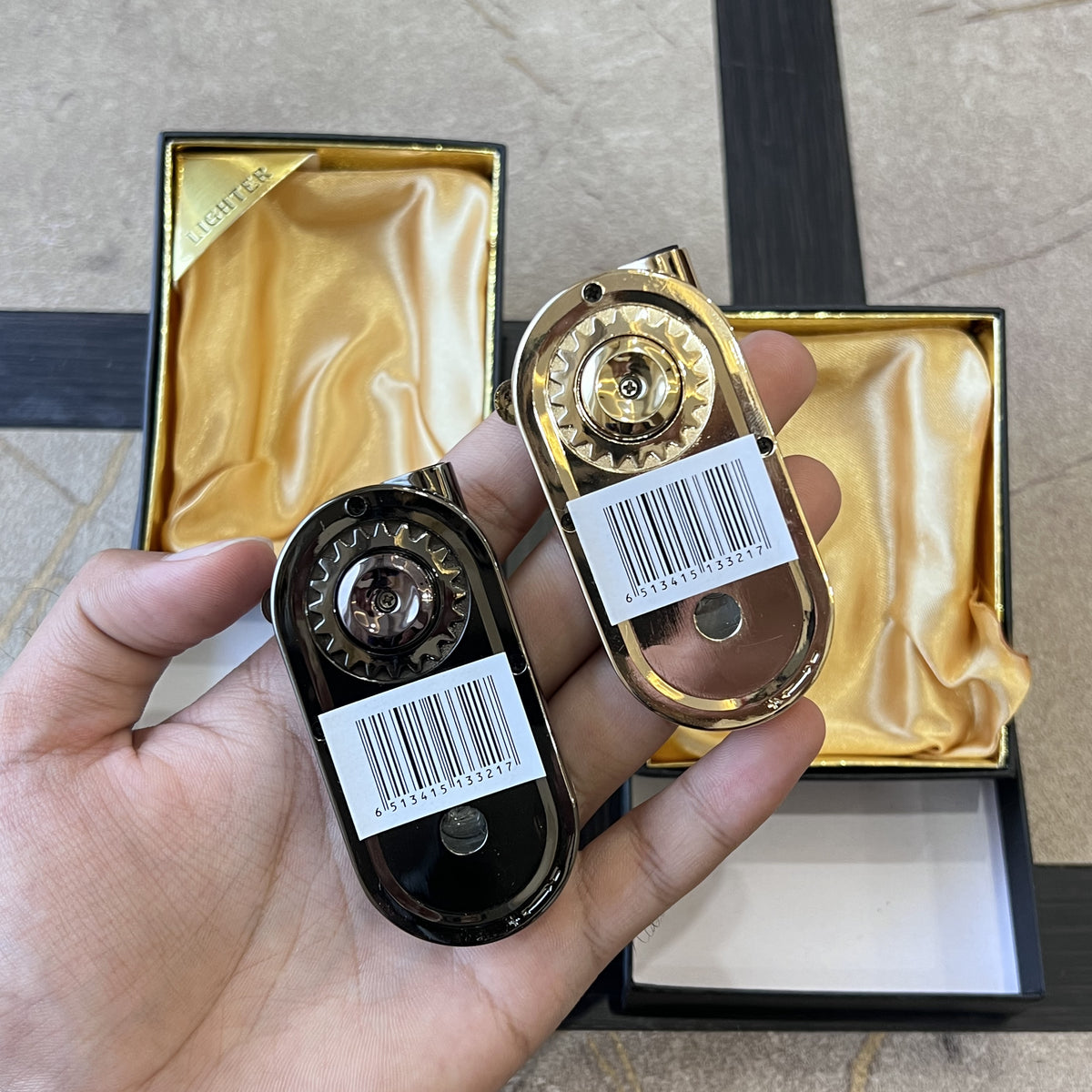 Mechanical Sprocket Crank Jet Lighter with Fidget Spinner