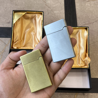 Embossed Rifle Military Flip Lighter with Convertible Flame