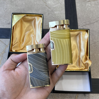 Textured Metal Jet Flame Lighter with Fold-Out Nail Cutter