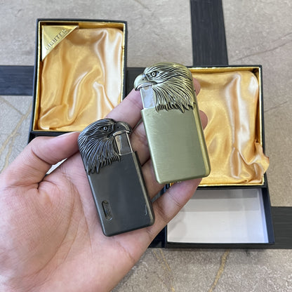 Vintage Eagle Beak Flip Lighter with Fuel Window