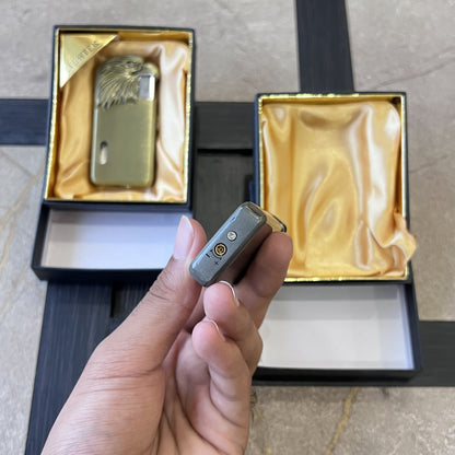 Vintage Eagle Beak Flip Lighter with Fuel Window