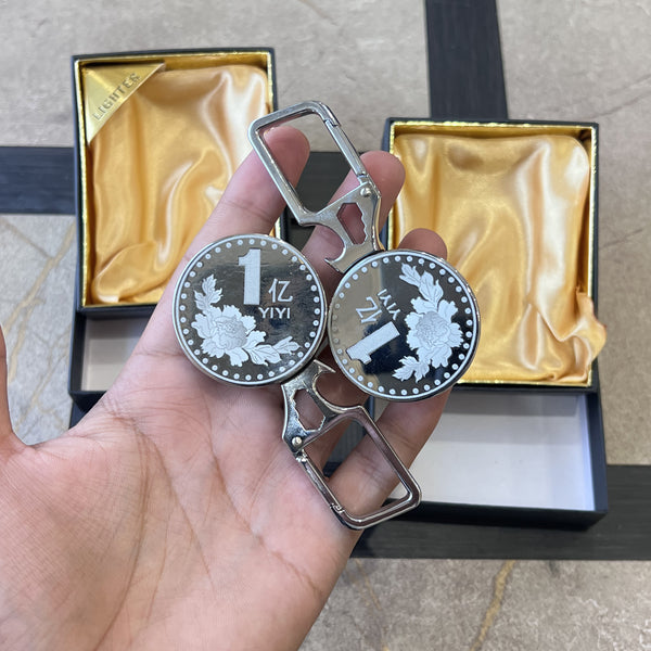 3-in-1 Lucky Coin Carabiner Torch Lighter
